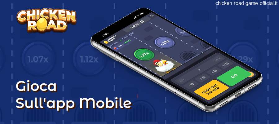 Giocare su dispositivi mobili a Chicken Road